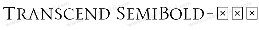 Transcend SemiBold字体转换